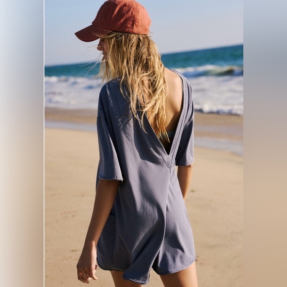 NWOT FP Movement Hot Shot Tee S Blue Indigo - Picture 3 of 10